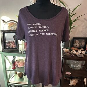 Next Level Apparel Heather Purple Inspirational Tee